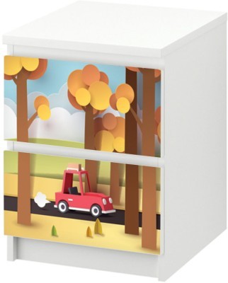 Αυτοκινητάκι στο δάσος, Αυτοκόλλητο Συρταριέρας Malm, 40 x 20 εκ. (40618)