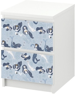 Μοτίβο με γοργόνες, Αυτοκόλλητο Συρταριέρας Malm, 40 x 