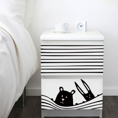 Περίεργα ζωάκια, Αυτοκόλλητο Συρταριέρας Malm, 40 x 20 