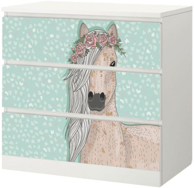 Άλογο, Αυτοκόλλητο Συρταριέρας Malm, 40 x 20 εκ. (40627)