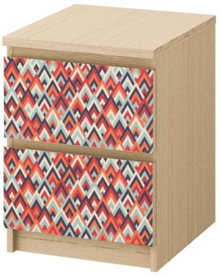 Μοτίβο με πολύρωμα τρίγωνα, Αυτοκόλλητο Συρταριέρας Mal