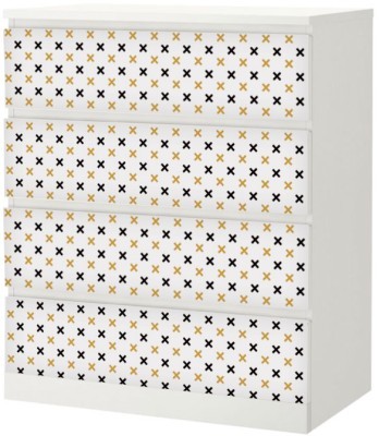 Μοτίβο με πολύχρωμα X Συρταριέρες Malm Ikea Αυτοκόλλητα έπιπλων 40 x 20 cm (40637)
