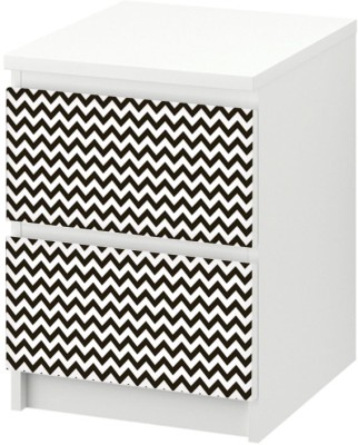 Μοτίβο ζιγκ ζαγκ Συρταριέρες Malm Ikea Αυτοκόλλητα έπιπλων 40 x 20 cm (40638)