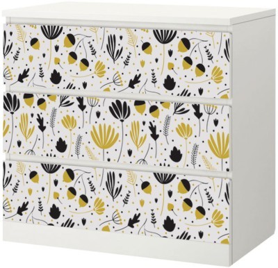 Houseart Μοτίβο με βελανίδια, Αυτοκόλλητο Συρταριέρας Malm, 40 x 20 εκ.