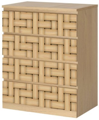 Ivory pattern, Αυτοκόλλητο Συρταριέρας Malm, 40 x 20 εκ. (40652)