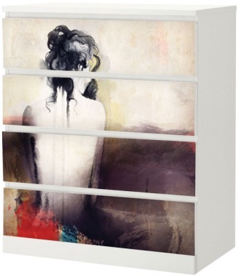 Πλάτη γυναίκας, Αυτοκόλλητο Συρταριέρας Malm, 40 x 20 εκ. (40656)