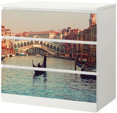 Γόνδολα στη Βενετία Συρταριέρες Malm Ikea Αυτοκόλλητα έπιπλων 40 x 20 cm (40660)