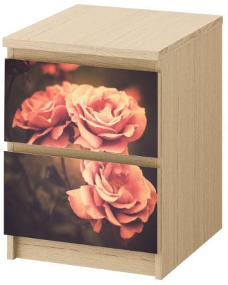 Ροζ τριαντάφυλλα, Αυτοκόλλητο Συρταριέρας Malm, 40 x 20 εκ. (40670)