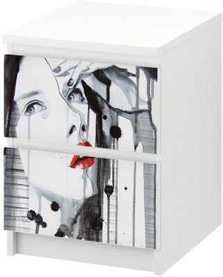 Ζωγραφική πρόσωπο γυναίκας Συρταριέρες Malm Ikea Αυτοκόλλητα έπιπλων 40 x 20 cm (40671)