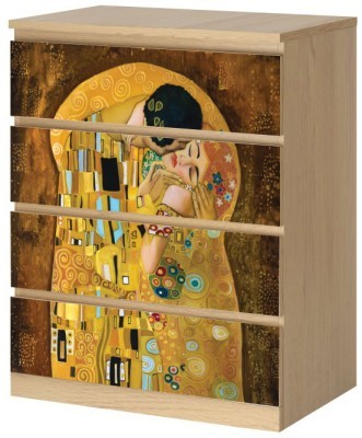 Το φιλί, Γκούσταφ Κλιμτ, Αυτοκόλλητο Συρταριέρας Malm, 40 x 20 εκ. (40675)