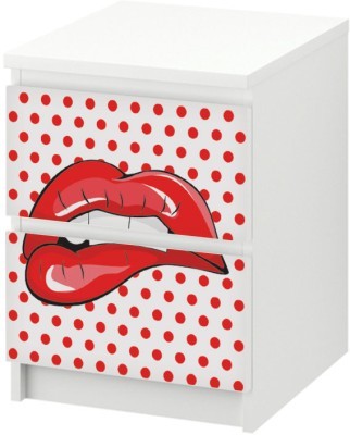 Χείλη, κόμικς Συρταριέρες Malm Ikea Αυτοκόλλητα έπιπλων 40 x 20 cm (40676)