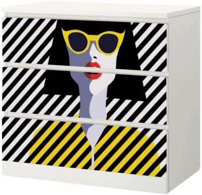Γυναίκα με γυαλιά ηλίου Συρταριέρες Malm Ikea Αυτοκόλλητα έπιπλων 40 x 20 cm (40681)