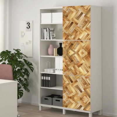 Houseart Ξύλινο δάπεδο, Oψη Ξύλου, Αυτοκόλλητα έπιπλων, 50 x 50 εκ.
