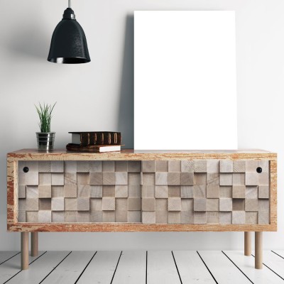 Houseart Τετράγωνο ξύλινο μοτίβο, Oψη Ξύλου, Αυτοκόλλητα έπιπλων, 50 x 50 εκ.