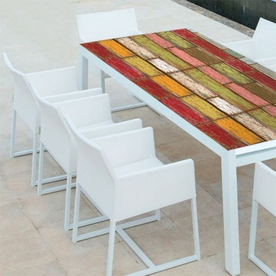 Houseart - ΣΗΜΑΝΤΙΚΟ: Σε περίπτωση διαφοράς τιμής από το κατάστημα ισχύει παντα και μόνο η τιμή του καταστήματος Πολύχρωμα ξεθωριασμένα ξύλα, Oψη Ξύλου, Αυτοκόλλητα έπι