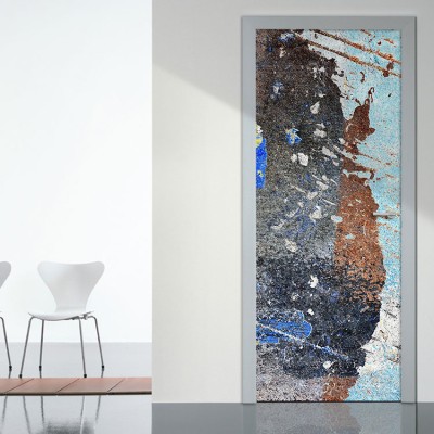 Houseart Πολύχρωμη υφή πέτρας, Φόντο - Τοίχοι, Αυτοκόλλητα πόρτας, 60 x 170 εκ.