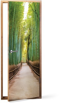 Μονοπάτι από μπαμπού Φύση Αυτοκόλλητα πόρτας 60 x 170 cm (11882)