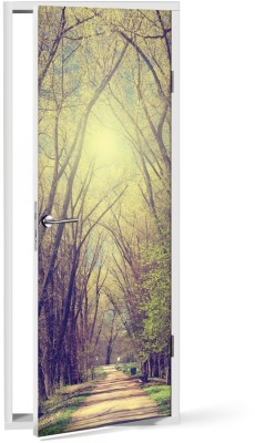 Houseart - ΣΗΜΑΝΤΙΚΟ: Σε περίπτωση διαφοράς τιμής από το κατάστημα ισχύει παντα και μόνο η τιμή του καταστήματος Μονοπάτι μέσα στα δέντρα, Φύση, Αυτοκόλλητα πόρτας, 60