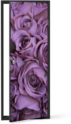 Μωβ τριαντάφυλλα Φύση Αυτοκόλλητα πόρτας 60 x 170 cm (11897)