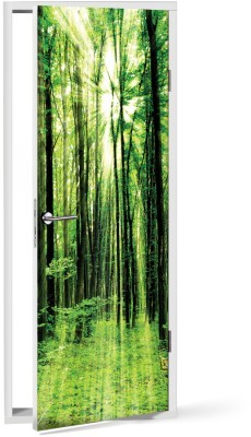 Πράσινο Δάσος Φύση Αυτοκόλλητα πόρτας 60 x 170 cm (15542)
