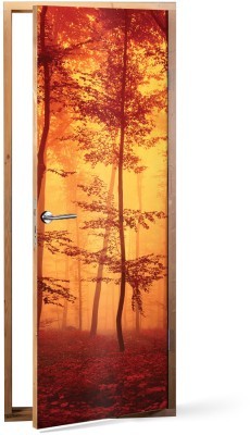 Διακόσμηση παιδικού δωματίου House Art - ΣΗΜΑΝΤΙΚΟ: Σε περίπτωση διαφοράς τιμής από το κατάστημα ισχύει παντα και μόνο η τιμή του καταστήματος Πορτοκαλί δάσος, Φύση, Αυτοκόλλητα πόρτας, 60 x 170 εκ.