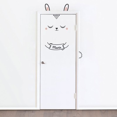 Houseart Bunny (your name), Sticker Πόρτας, Αυτοκόλλητα πόρτας, Small (41x63)