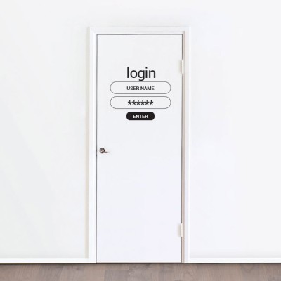 Login Sticker Πόρτας Αυτοκόλλητα πόρτας Small (39×35) (20249)