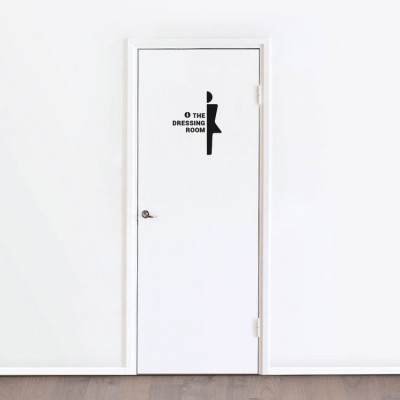 Houseart Τhe dressing room, Sticker Πόρτας, Αυτοκόλλητα πόρτας, Small (30x38)
