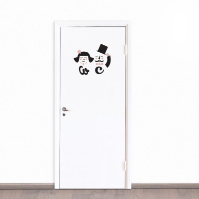 WC Sticker Πόρτας Αυτοκόλλητα πόρτας Small (30×25) (20264)