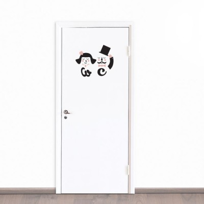 Houseart WC, Sticker Πόρτας, Αυτοκόλλητα πόρτας, Small (30x25)