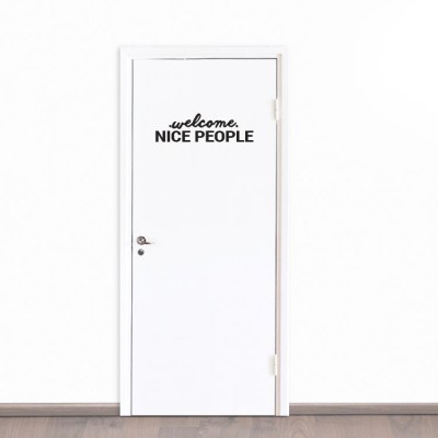 Houseart Nice People, Sticker Πόρτας, Αυτοκόλλητα πόρτας, Small (51x18)