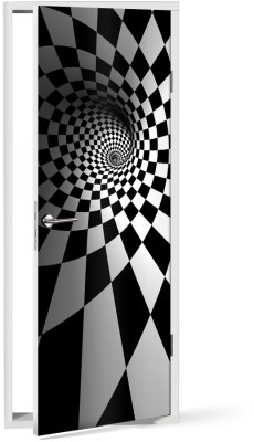 Άσπρο μαύρο Διάφορα Αυτοκόλλητα πόρτας 60 x 170 cm (12253)