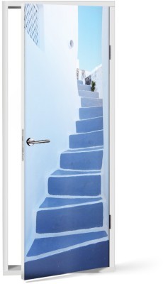 Σκάλες στην Ελλάδα Ελλάδα Αυτοκόλλητα πόρτας 60 x 170 cm (12229)