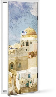 Houseart Οία, Σαντορίνη, Ελλάδα, Αυτοκόλλητα πόρτας, 60 x 170 εκ.