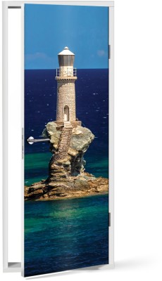 Houseart Φάρος στην Άνδρο, Κυκλάδες, Ελλάδα, Αυτοκόλλητα πόρτας, 60 x 170 εκ.
