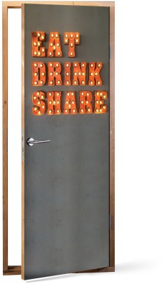 Houseart Eat Drink Share, Φαγητό, Αυτοκόλλητα πόρτας, 60 x 170 εκ.