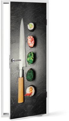 Sushi Φαγητό Αυτοκόλλητα πόρτας 60 x 170 cm (37428)