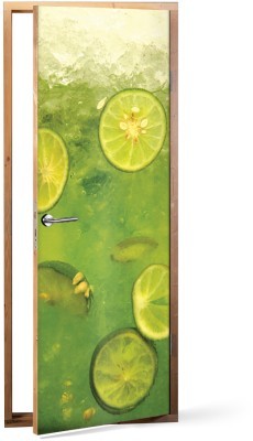 Lime slices Φαγητό Αυτοκόλλητα πόρτας 60 x 170 cm (12264)
