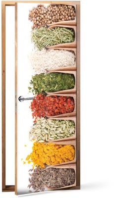 Διακόσμηση παιδικού δωματίου House Art - ΣΗΜΑΝΤΙΚΟ: Σε περίπτωση διαφοράς τιμής από το κατάστημα ισχύει παντα και μόνο η τιμή του καταστήματος Πολύχρωμα μπαχαρικά, Φαγητό, Αυτοκόλλητα πόρτας, 60 x 1