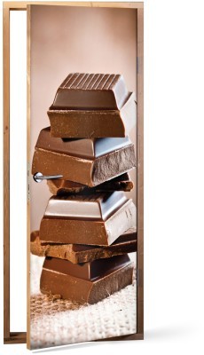 Πύργος σοκολάτας Φαγητό Αυτοκόλλητα πόρτας 60 x 170 cm (12273)
