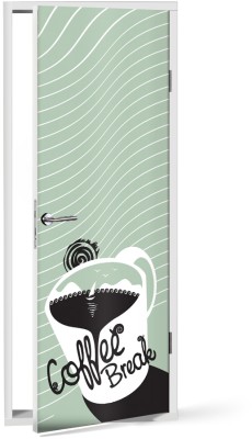 Houseart - ΣΗΜΑΝΤΙΚΟ: Σε περίπτωση διαφοράς τιμής από το κατάστημα ισχύει παντα και μόνο η τιμή του καταστήματος Coffee Break, Φαγητό, Αυτοκόλλητα πόρτας, 60 x 170 εκ.