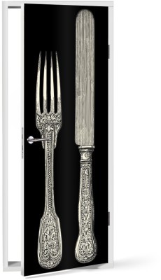 Μαχαίρι και Πιρούνι Φαγητό Αυτοκόλλητα πόρτας 60 x 170 cm (17773)
