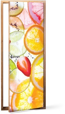Φέτες φρούτων, Φαγητό, Αυτοκόλλητα πόρτας, 60 x 170 εκ.