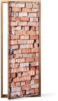 Τοίχο από τούβλα Φόντο – Τοίχοι Αυτοκόλλητα πόρτας 60 x 170 cm (12101)