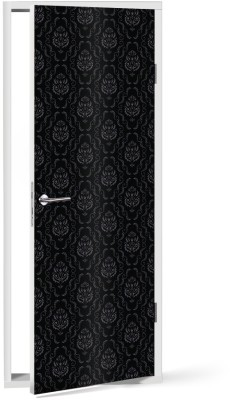 Μαύρη ταπετσιαρία Φόντο – Τοίχοι Αυτοκόλλητα πόρτας 60 x 170 cm (12088)
