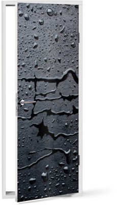Σταγόνες γκρι φόντο Φόντο – Τοίχοι Αυτοκόλλητα πόρτας 60 x 170 cm (12095)