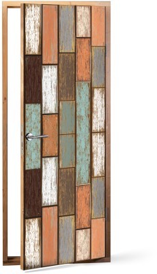 Κάθετη επένδυση ξύλου Φόντο – Τοίχοι Αυτοκόλλητα πόρτας 60 x 170 cm (12011)
