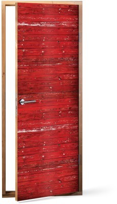 Κόκκινο ξύλο Φόντο – Τοίχοι Αυτοκόλλητα πόρτας 60 x 170 cm (12020)
