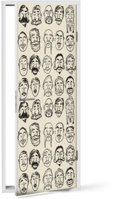 Σκίτσο αντρικών προσώπων, Κόμικς, Αυτοκόλλητα πόρτας, 60 x 170 εκ. (53451)