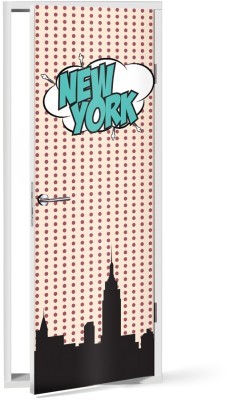 Νέα Υόρκη Κόμικς Αυτοκόλλητα πόρτας 60 x 170 cm (13131)